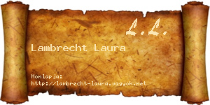Lambrecht Laura névjegykártya